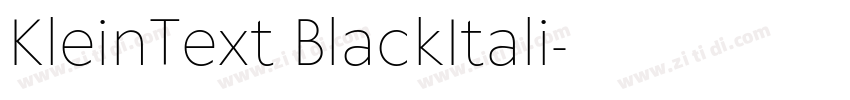 KleinText BlackItali字体转换 KleinText BlackItali字体转换